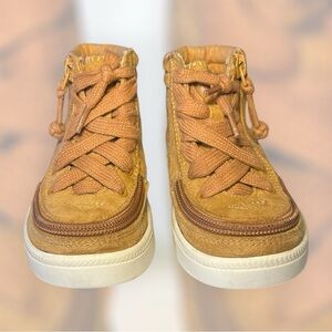 Billy Footwear Kids Harmon Essential High Top Suede Sneakers Tan Size 8